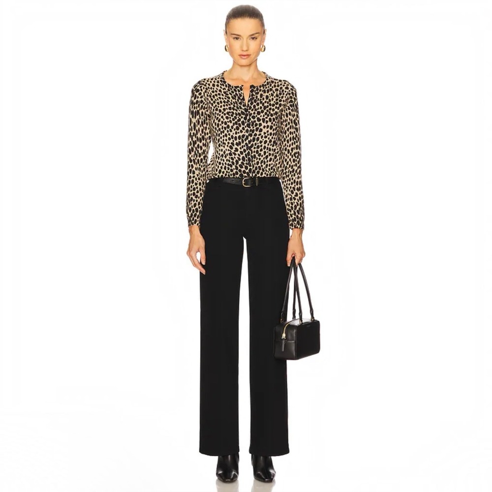 NEW FRAME Le Slim Palazzo Long Jeans in Black Size 28 NWT